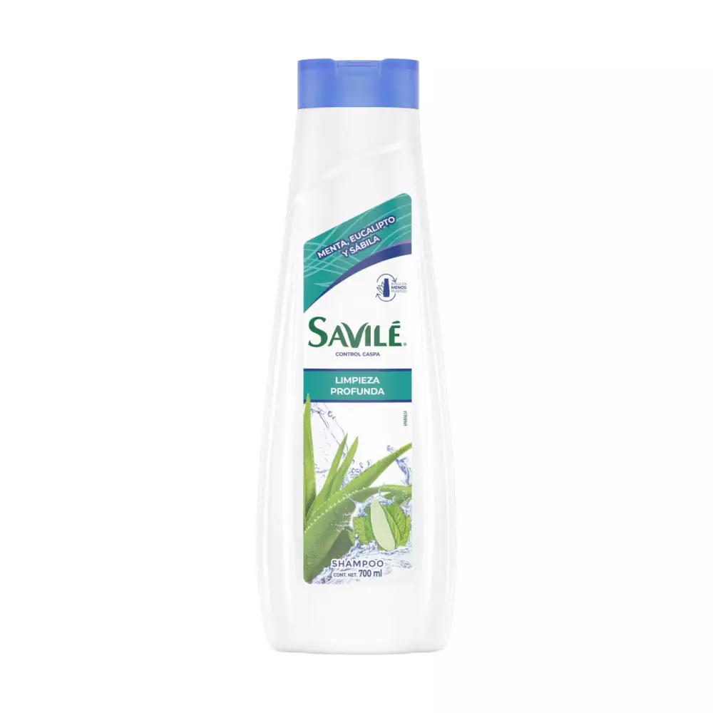 Savilé Shampoo con Pulpa de Sábila, Menta y Eucalipto 700ml